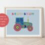 Personalised Kids Tractor Print, thumbnail 4 of 6