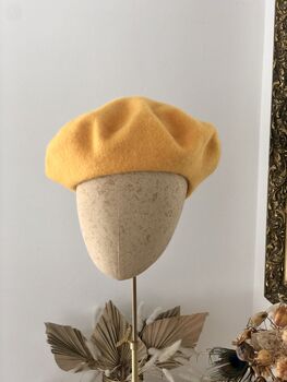 Yellow Beret With Optional Veil And Accessories, 9 of 12