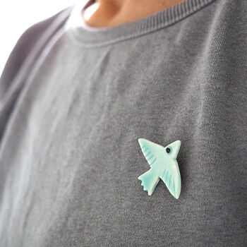 Porcelain Bird And Cloud Brooches, 5 of 12