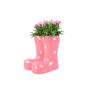 Pink Polka Dot Wellies Planter With Dianthus, thumbnail 3 of 4