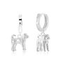 Sterling Silver Labradoodle 3D Earrings, thumbnail 1 of 7