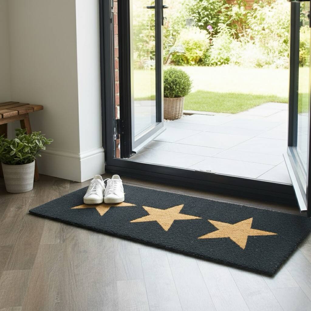 Extra Long Doormat With Three Stars, 1 of 4