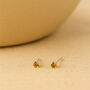 Sterling Silver Citrine Micro Stud Earrings, thumbnail 2 of 3