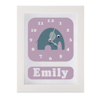 Personalised Childrens Elephant Clock, 6 of 10