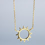 Sterling Silver Minimalist Sun Pendant Necklace, thumbnail 3 of 6