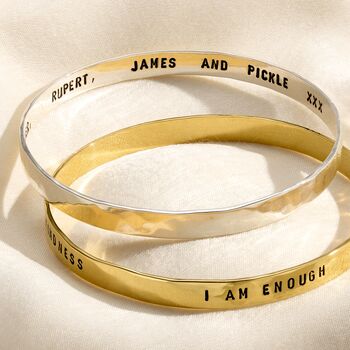 Personalised Textured Message Bangle, 4 of 6