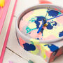 Lilac And Neon Marbled Jesmonite Clock, thumbnail 5 of 5