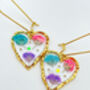 Heart Earrings With Colourful Gypsophila Flowers, thumbnail 11 of 11