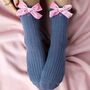 Personalised Velvet Bow Cashmere Wool Bed Socks Gift, thumbnail 2 of 8