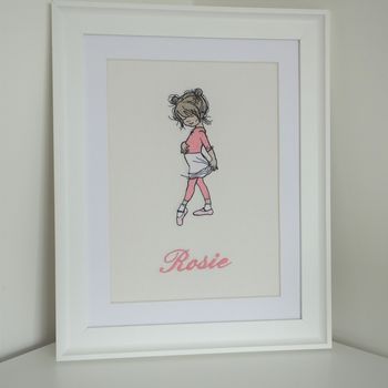Personalised Embroidered Picture Of A Young Dancer, 2 of 2