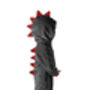 Fierce Dinosaur Onesie Grey Super Soft Fleece With Red Spikes, thumbnail 2 of 2