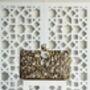 Melbourne Rectangle Brass And Mop Clutch, thumbnail 9 of 10