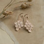Sterling Silver Dangly Moroccan Tile Earrings, thumbnail 4 of 6