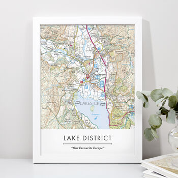 Favourite UK Location Personalised Map Print, 6 of 9