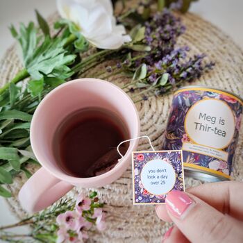 'Thirtea' Personalised 30th Birthday Tea Gift Set, 4 of 7