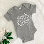 Happy Mothers Day Hearts And Leaves Babygrow, thumbnail 2 of 3