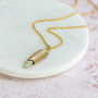 Gold Plated Feather Enamel Necklace, thumbnail 2 of 7