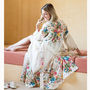 Orchard Blossom Organic Cotton Kimono Dressing Gown, thumbnail 1 of 6