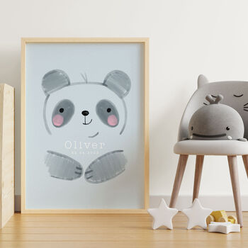 Cute Panda Bear Personalised Name Print, 5 of 11