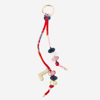 Personalised Silk And Crystal Bead Bag Charm, 3 of 8