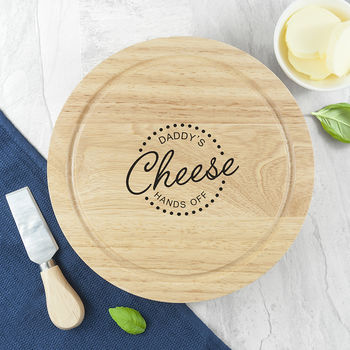 Personalised 'Hands Off' Cheese Set, 2 of 3