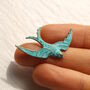 Verdigris Swallow Bird Brooch Pin, thumbnail 11 of 11