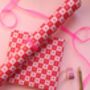 Luxury Checkered Heart, Valentine's Day Wrapping Paper, thumbnail 4 of 9