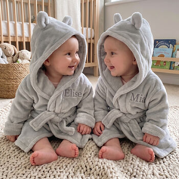 Personalised Twins Dressing Gowns With Ears, 8 of 11