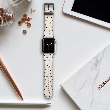 Polka Dots Vegan Leather Apple Watch Band, 5 of 6