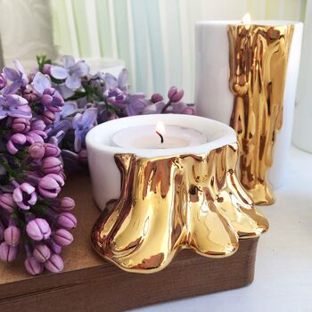 Candle Holder With Dripping Gold, 8 of 12