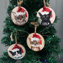 Personalised Christmas Cat Wooden Decoration, thumbnail 1 of 5