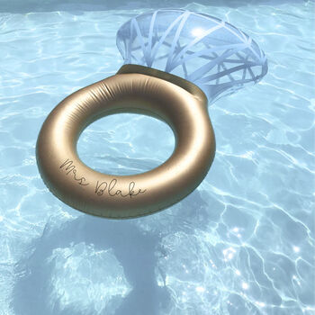 Personalised Diamond Ring Pool Float, 4 of 4