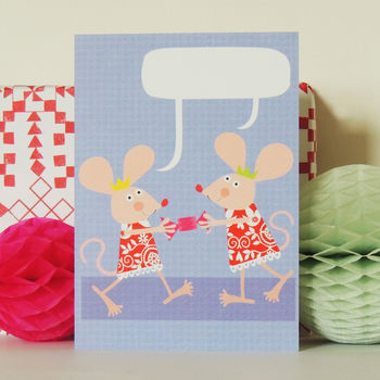 Personalised Christmas Two Mice Card, 2 of 5