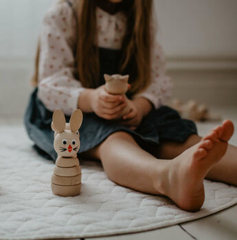 Wooden Stacking Toy Rabbit, 7 of 9