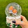 Christmas Robin Pair Musical Snowglobe, thumbnail 2 of 5