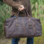 Genuine Leather Holdall With Zip Detail, thumbnail 1 of 10