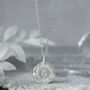 Sterling Silver Botanical Initial Necklace, thumbnail 5 of 8