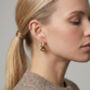 Nami 18 K Gold Plated Wave Statement Hoops, thumbnail 2 of 5