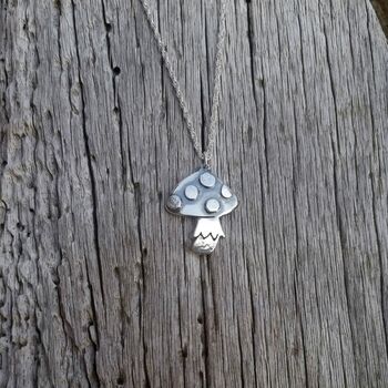 Silver Mushroom Pendant, 2 of 6