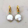 Baroque Pearl And Turquoise Drop Earrings, thumbnail 2 of 7