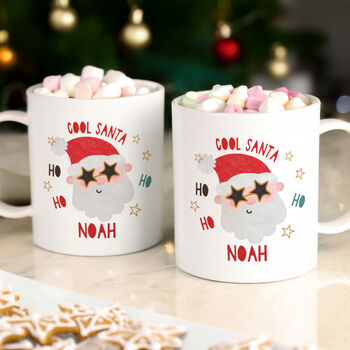 Personalised Cool Santa Plastic Christmas Mug, 3 of 4