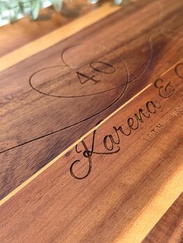 Anniversary Gift Engraved Heart Chopping Board, 4 of 9