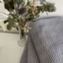 Grey Herringbone Soft Cotton Bedspread, thumbnail 2 of 8