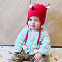 Reindeer Soft Yarn Knit Hat For Baby And Toddler, thumbnail 7 of 12