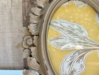 Oval Taupe Photo Frame 6x4 Floral Picture Frame Gift, 6 of 9