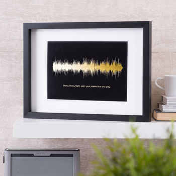Personalised Metallic Sound Wave Song Print, 9 of 10