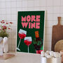 More Wine! Illustrated Wine Print, thumbnail 4 of 6
