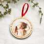 Personalised Wooden Photo Christmas Tree Decoration, thumbnail 2 of 3