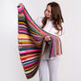 Chunky Stripy Blanket Beginner Knitting Kit, thumbnail 2 of 10