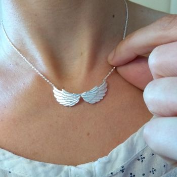 Personalised Angel Wing Necklace, 4 of 10